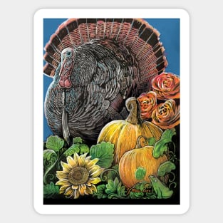 Turkey in the Pumpkin Patch Sticker